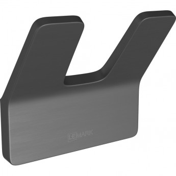 Крючок двойной LEMARK SMOOTH LINE для полотенец, графит