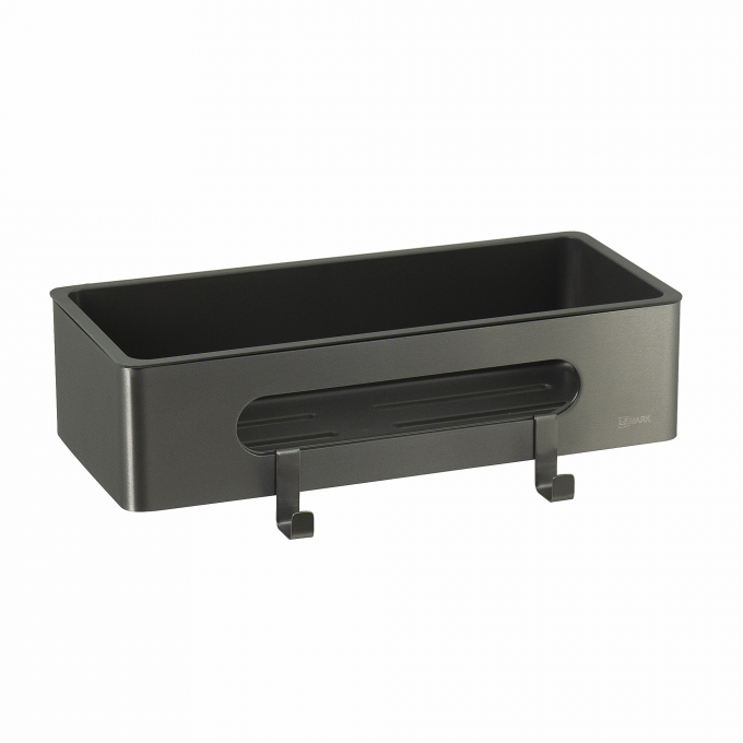 Полка для душа прямая LEMARK SHELF LINE графит 9776045