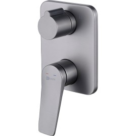 Смеситель LEMARK BRONX LM3727GM для ванны и душа встраиваемый с 2-функциональным дивертором графит Смеситель LEMARK BRONX LM3727GM для ванны и душа встраиваемый с 2-функциональным дивертором графит